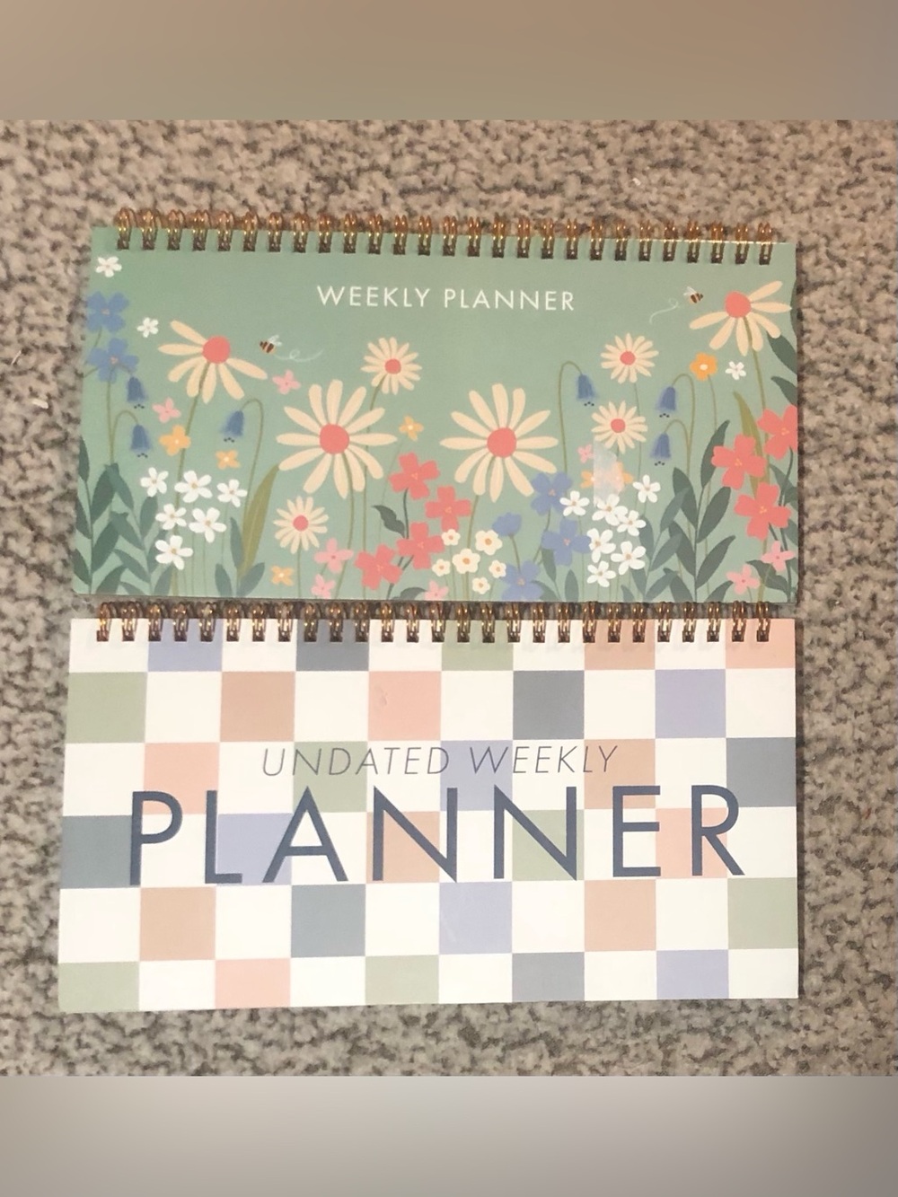 Jot Undated Weekly Planner - Floral & Pastel Check Design